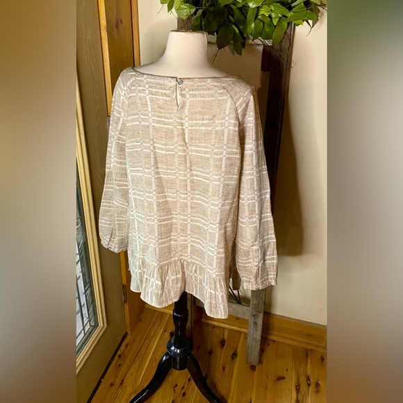 ✨Soft Surroundings Imogene Linen Blend Ruffle Hem Tunic✨ NWOT - Picture 4 of 12